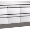 מקרר דלפק נירוסטה 6 מגירות 1800/700/850 מ"מ, 400W, מעלות 2-8