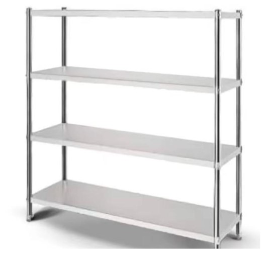 יחידת מדפים 4 שלבים נירוסטה 120 ס‘‘מ