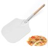 כף פיצה אלומניום ידית עץ 35/30 ס"מ, אורך ידית 32 ס"מ נסליין