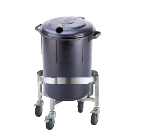 פח 60 ליטר + עגלת נירוסטה לפח