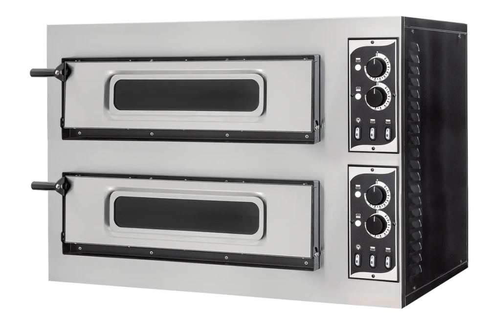 תנור פיצה דו תאי 60X50 ס"מ, דגם מחוזק 8KW תוצרת איטליה