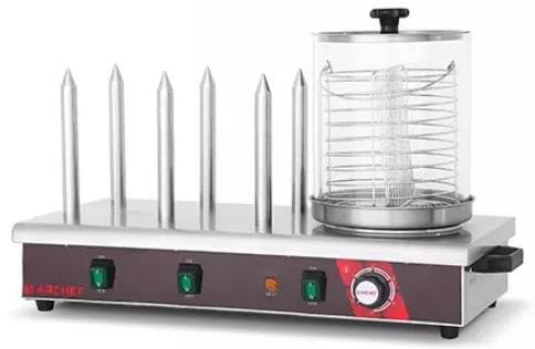 מכשיר אידוי לנקניקיות עם 6 מקלות לחימום לחמניות Pro Line