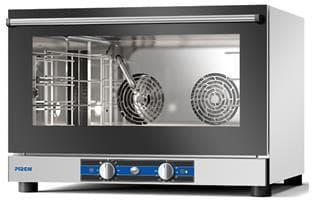 תנור קונווקטומט איטלקי תלת פאזי, 4 מגשים 60/40, מנועים דו-כיווניים במהירות גבוהה עם פונקציית אדים מכאנית דגם 7604 PIRON
