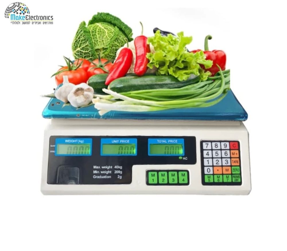 משקל מאפיות דלפק עד 40 ק"ג תעשייתי נייד עם בטריה נטענת