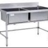 שולחן עם 2 כיורי נירוסטה 304 עבה כפול 140/60, עם מידות 60X41 ועומק 25