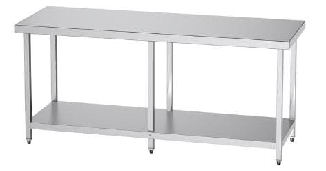 שולחן נירוסטה במידות 60×200 ס"מ, עשוי נירוסטה 304