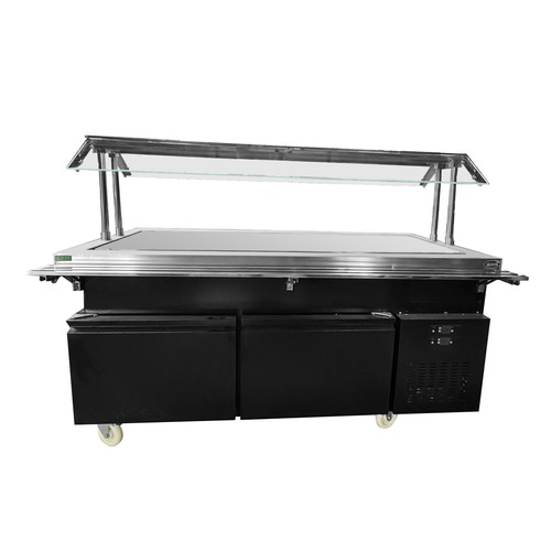 עגלת קירור משטח שטוח צבע שחור