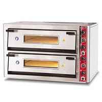 תנור פיצה תעשייתי מקצועי עם שני תאים בגודל 62X92