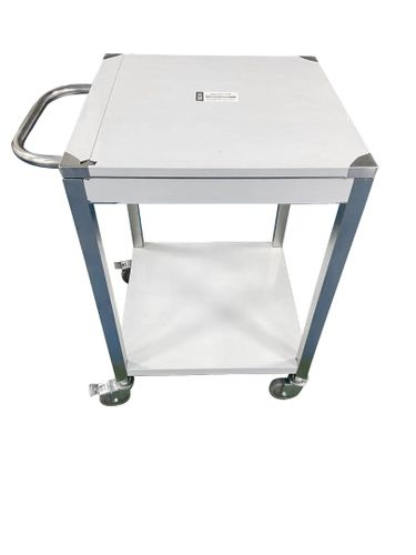 עגלת נירוסטה עם גלגלים 80/60/90H ס"מ עם ידית דחיפה