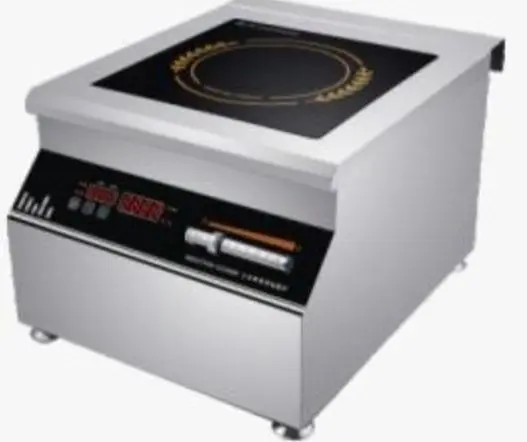 כיריים תעשייתיים תלת פאזיים בהספק של 8000W עם משטח זכוכית בגודל 40X40 ס"מ
