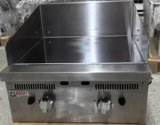 כירת גז מבית Buffalo Grill ברוחב 61 ס"מ - שני מבערים ומשטח כרום חצי מצולע