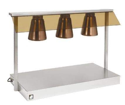 עמדת חימום מזון אינפרה אדום עם שלוש נורות מידות 1060*530*700 FFF