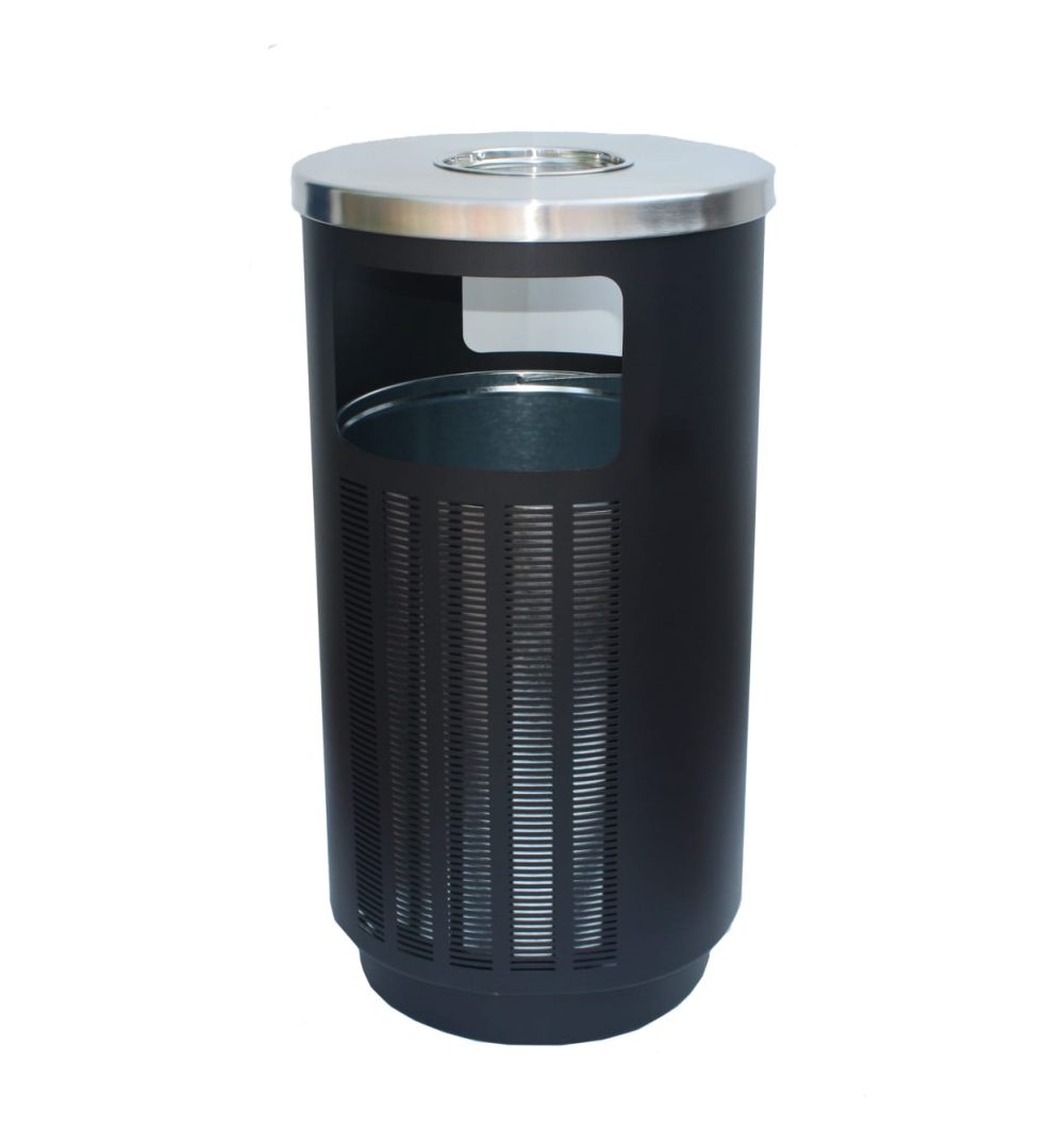פח גלילי מחורר 45L בצבע שחור מבית EKO
