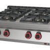 כיריים גז דלפקיות עם 4 מבערים, ר 80, ע 70, 21.5KW