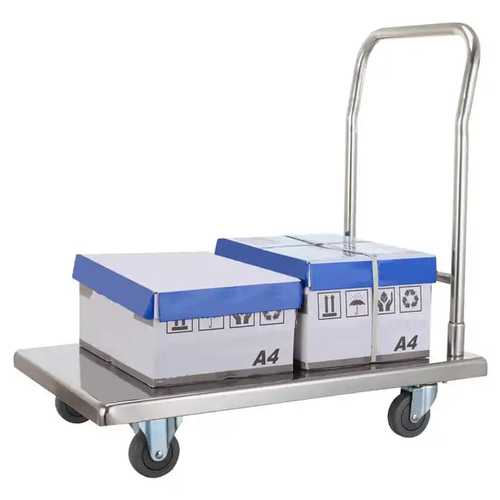 עגלת משא נירוסטה נסליין 900/550/870 מ"מ עם ידית נשיאה - נסליין